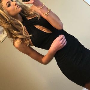 Black mini dress